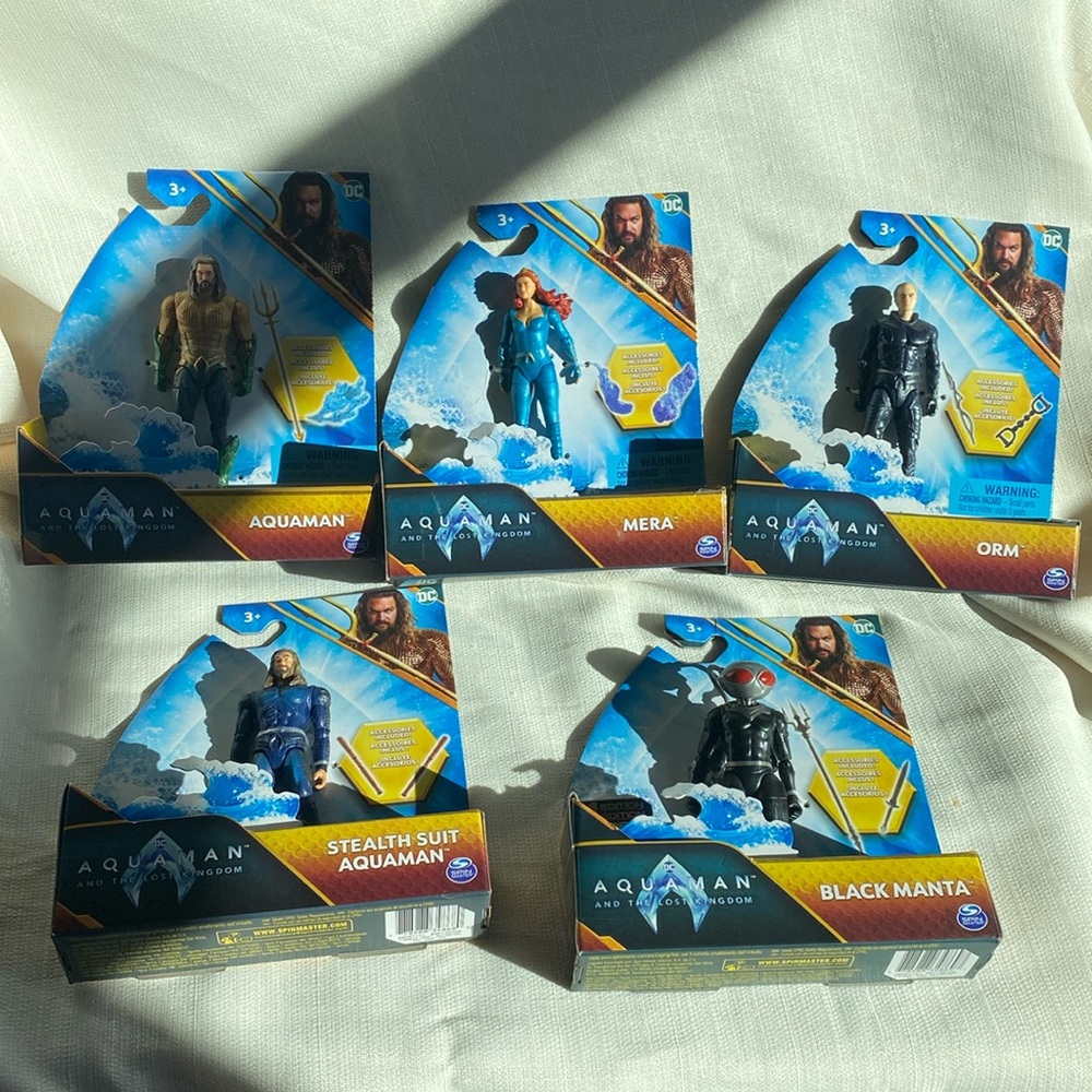 NIB- Spin Master (Set of 5) DC Aquaman & The Lost Kingdom Action Figures